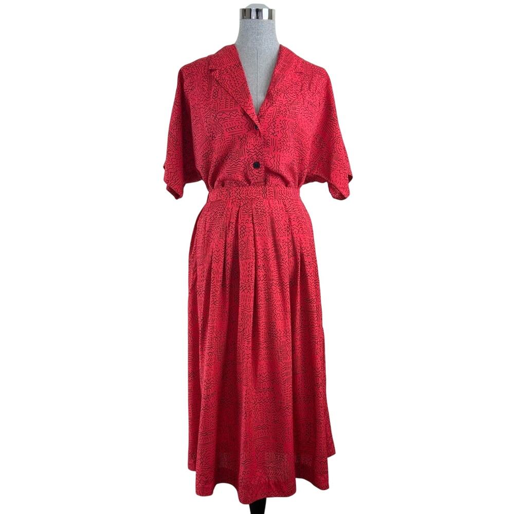 Vintage COS COB Button Down Top and Midi Skirt Set